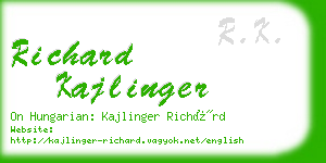 richard kajlinger business card